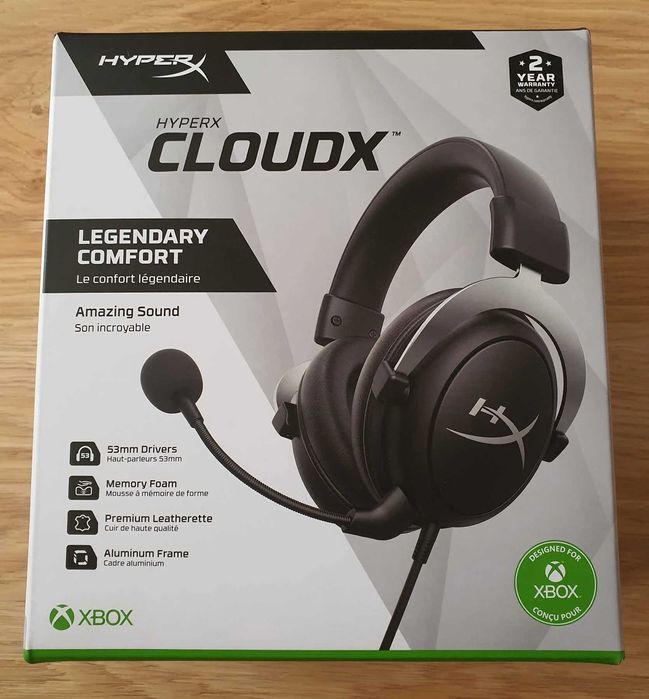 Casti Gaming HyperX CloudX Xbox Series S/X & PC microfon in cutie Nou Sigilat