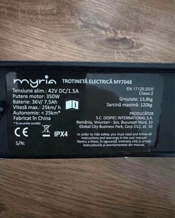 Trotineta electrică Myria