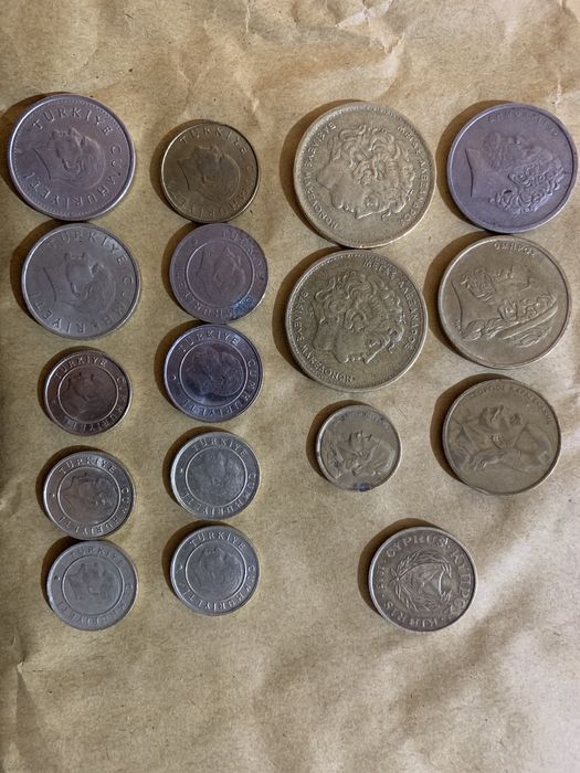 Лот 19 монети Гърция, Турция и Тунис