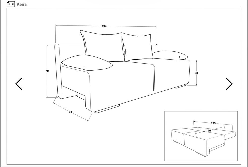 Разтегателно канапе /диван/ Кийра