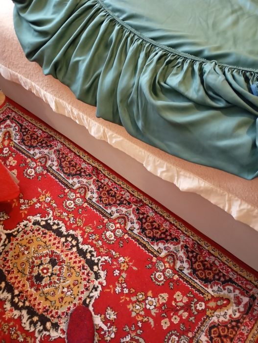 Cearceaf cu elastic verde elegant 2/2.20 m