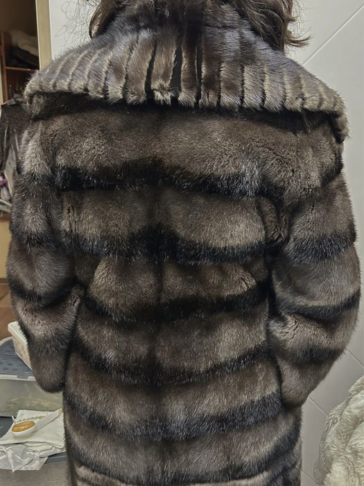 Норковая шуба поперечка