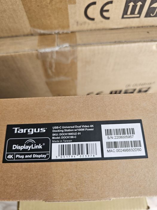 Targus USB-C Universal Dual Video 4K Docking Station (модел DOCK190-C)