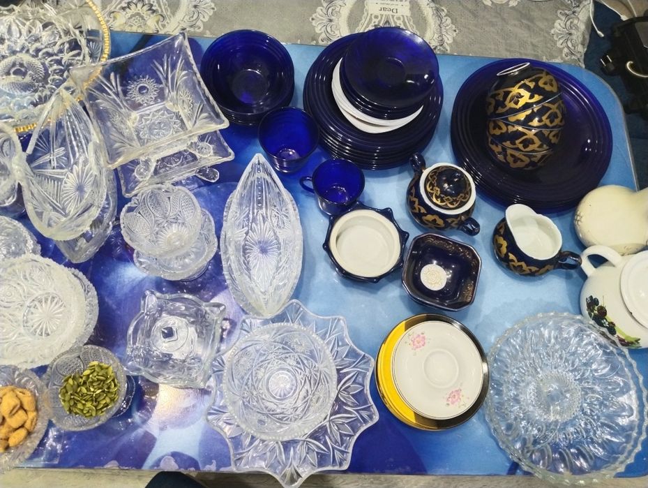 Посуды. Хрусталь по 500тг