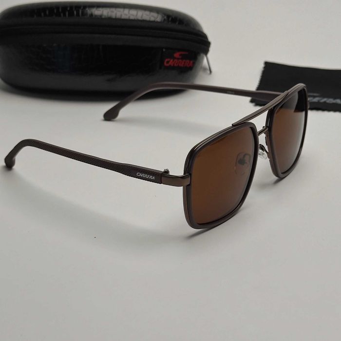 Слънчеви очила Carrera UV400 Унисекс Правоъгълни Златни Черни Кафяви