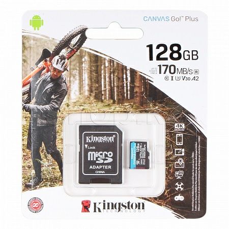 Kingston canvas go plus micro sd 128 гб (gb)