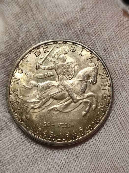 Лот 20, 50 и 100 франка Люксембург 1946 г. сребро