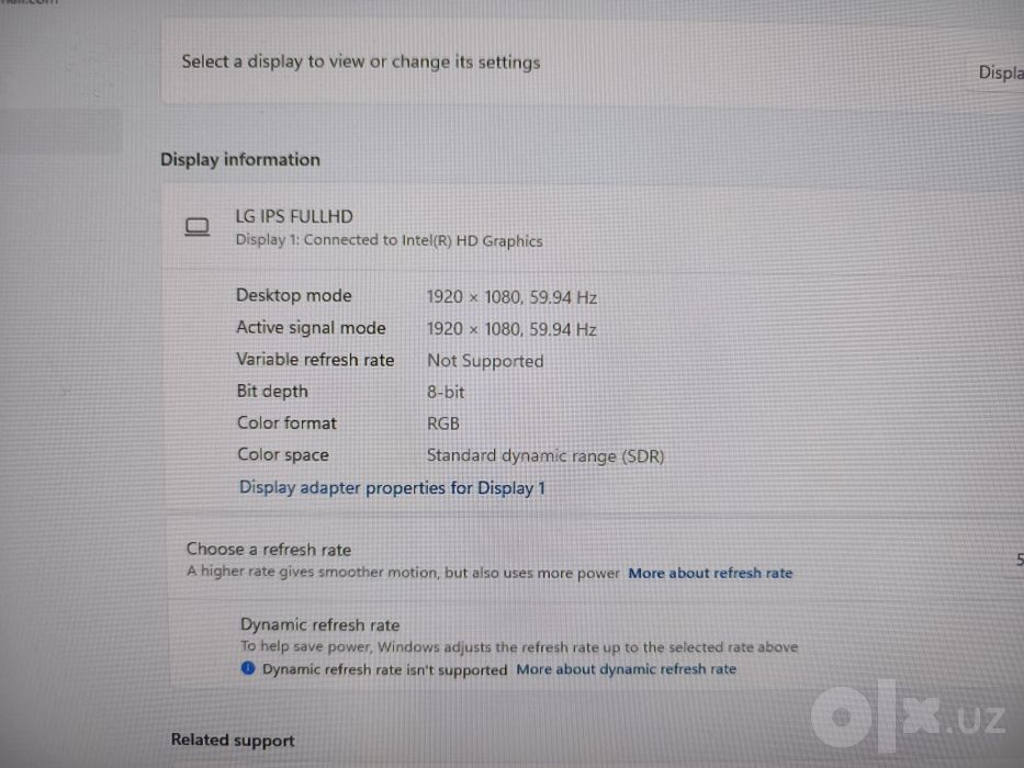 Монитор 24 б/у LG IPS LED