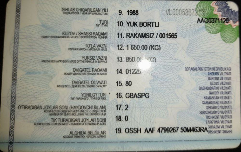 Moshina holati yaxshi