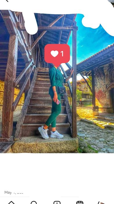 Зелен комплект панталон и сако