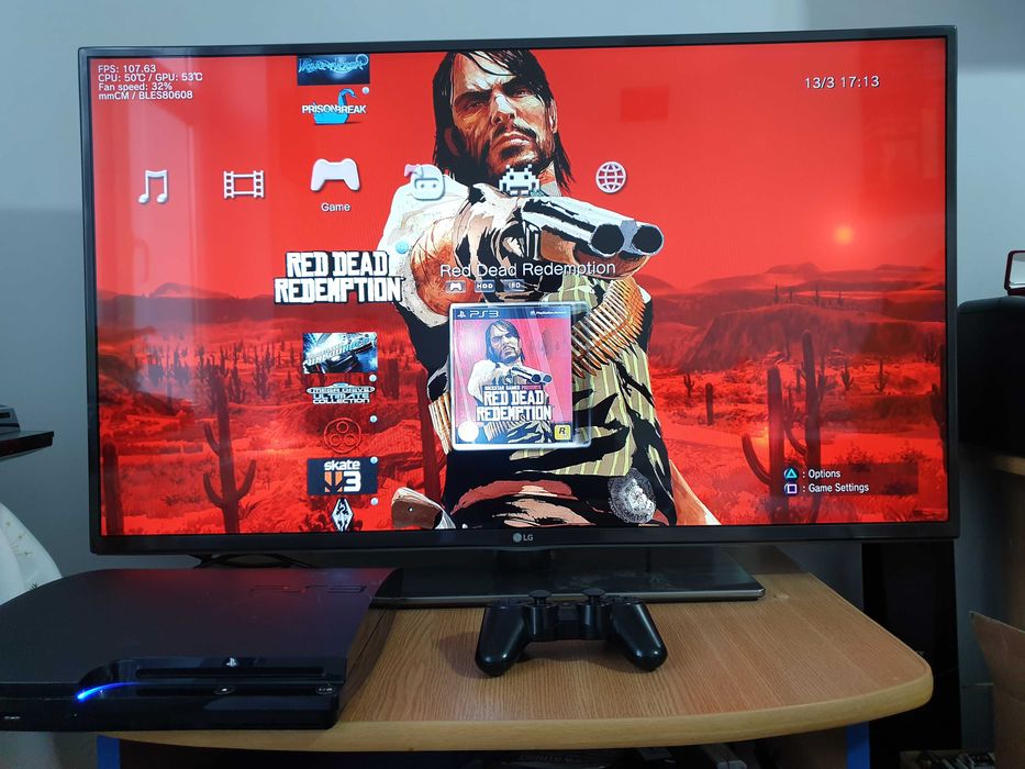 PS3 modat CFW OC 500 GB + 60 jocuri (GTA V, Red Dead, God of War, NFS)