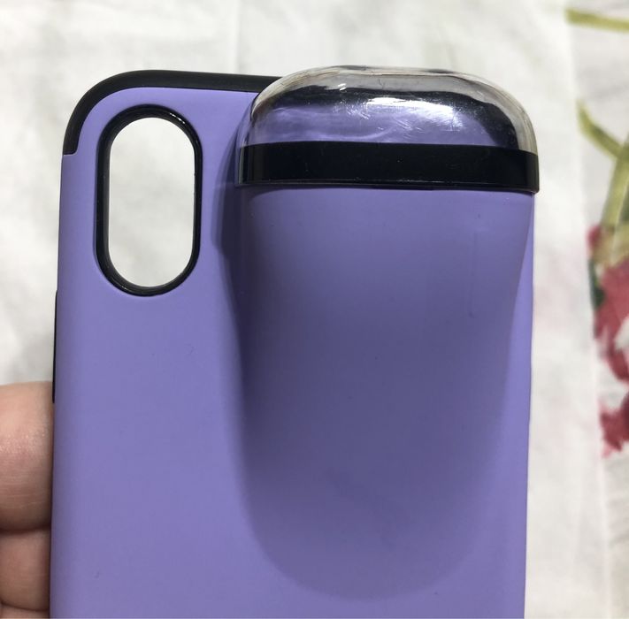 Husa iphone x husa cu suport de casti iphone x husa mov