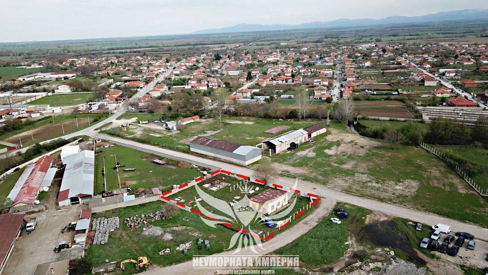 Продавам парцел 1709кв сграда 100кв промишлена зона север село Болярци