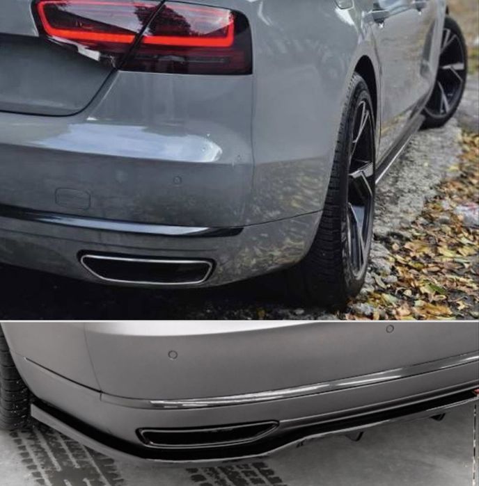 Audi A8 D4 спойлер С8 матрикс фейс предна броня лип В12 ABT 4.2 S8 4H