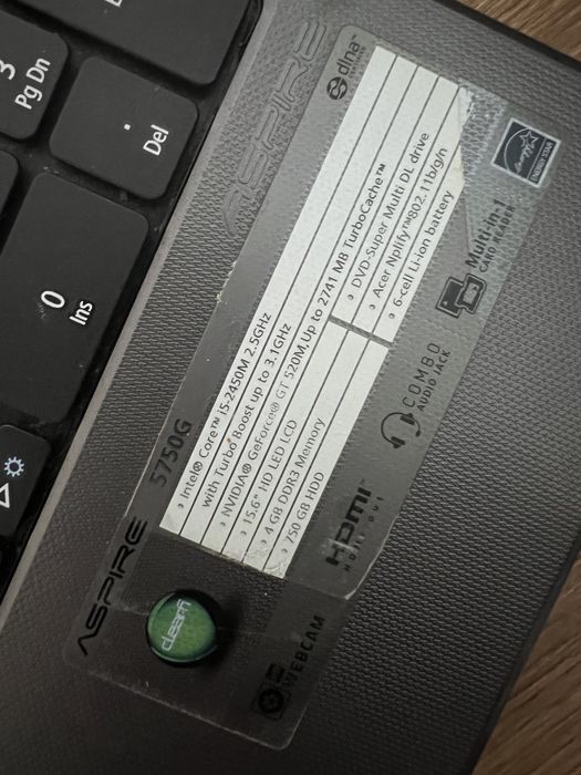Ноутбук acer aspire 5750 G