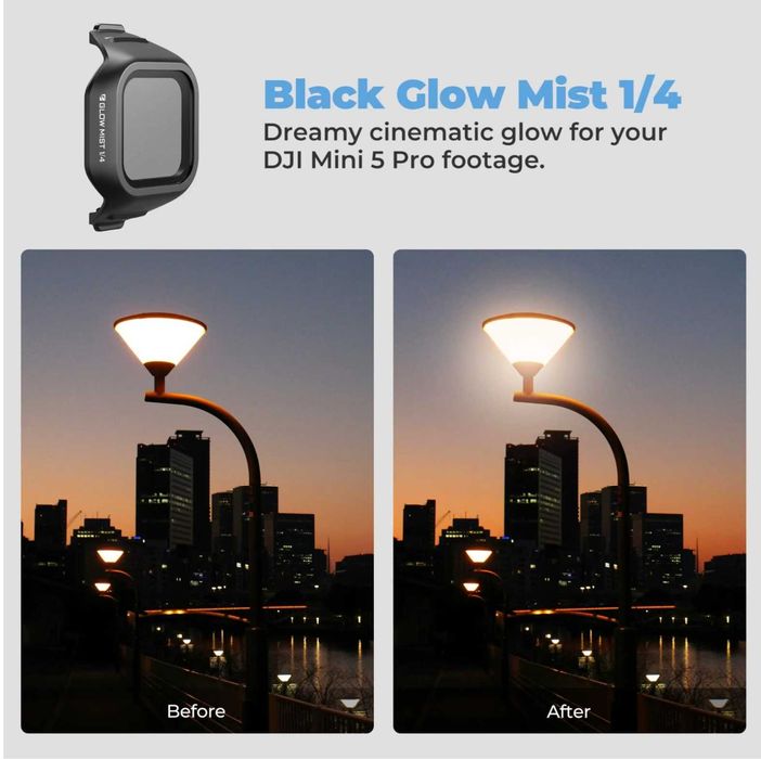 filtre freewell dji mini 5 pro  UV, CPL, LPR si Glow Mist 1/4