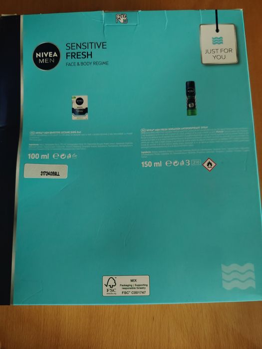 Set Nivea Man sensitive nou