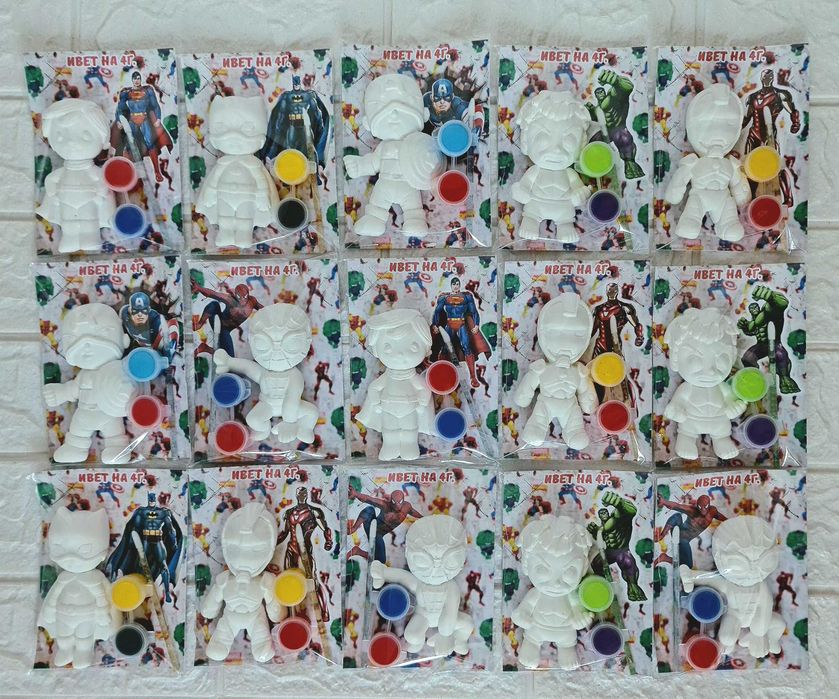 Комплекти за оцветяване с гипсови фигурки - Макси размер