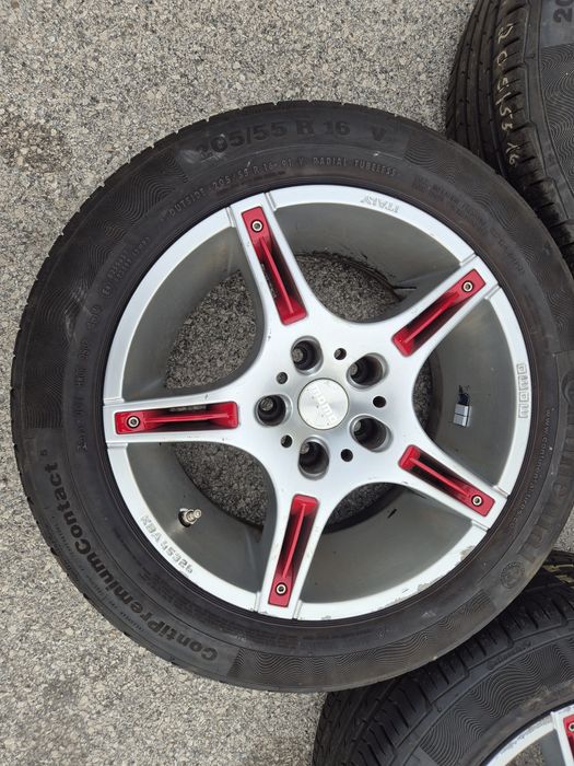 5х112/16 МОМО с гуми VW Audi Skoda Seat 5x112/16 Фолксваген Ауди Шкода