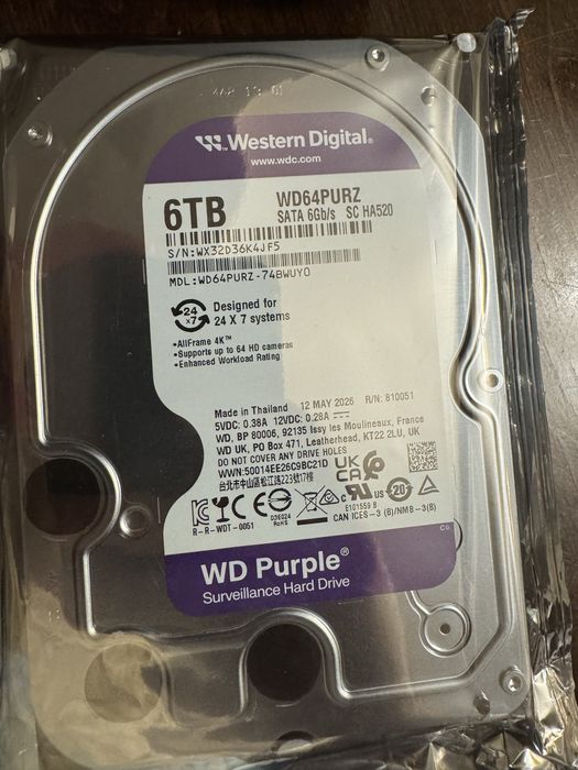 Hdd WD 6TB Purple