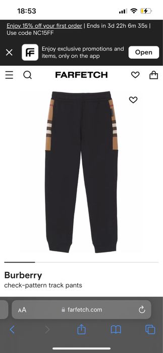 Pantaloni trening Burberry noi