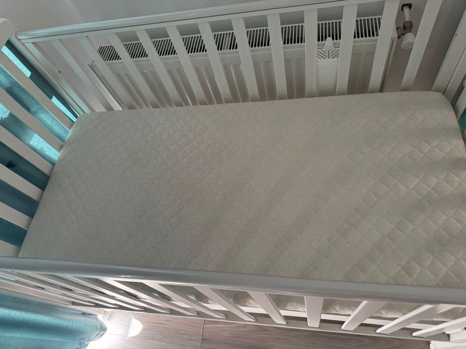 Pătuț bebe lemn + saltea cocos - nou