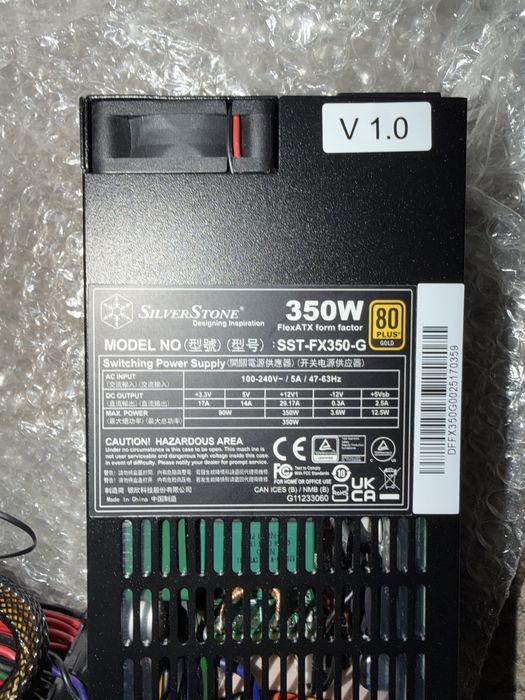 Sursă SilverStone FX350-G 350W 80 Plus Gold Flex ATX – NOUĂ / Nefolosită