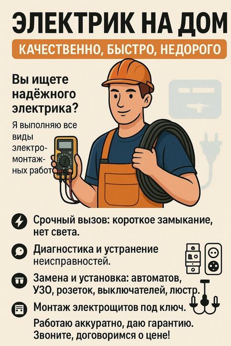 Toshkent elektrik xizmati 
Tajribali va ishonchli elektrik sizga 24/7