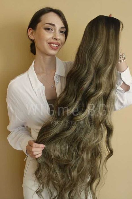 Дълга тъмноруса лейс фронт перука Грета