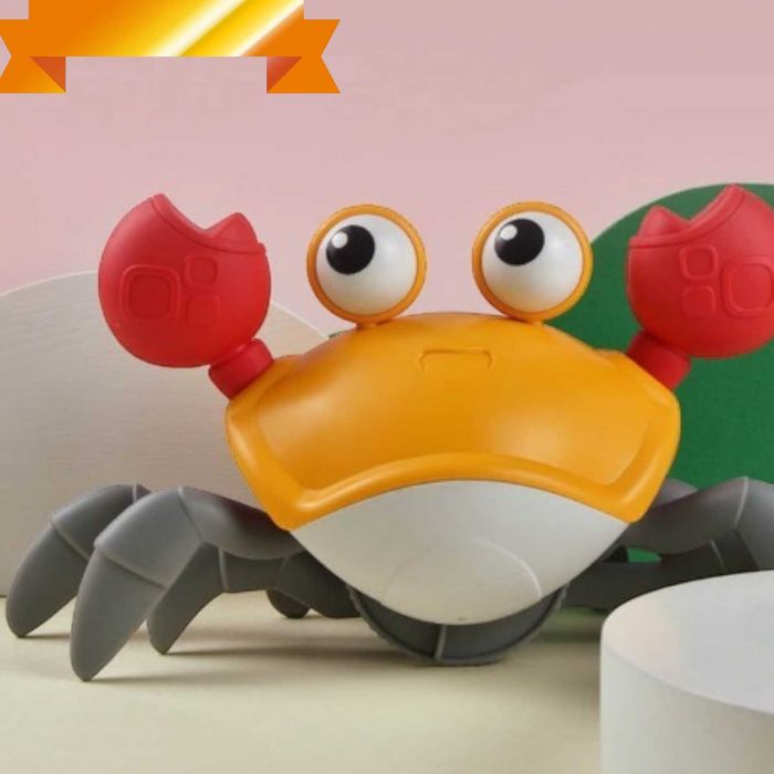 Crab electric, iluminat, muzical, pe inductie, incarcare USB, 3+ani