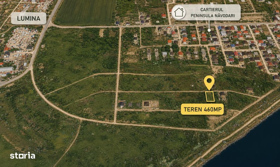 Teren intravilan 460mp - Lumina/Peninsula Navodari - Comision 0%