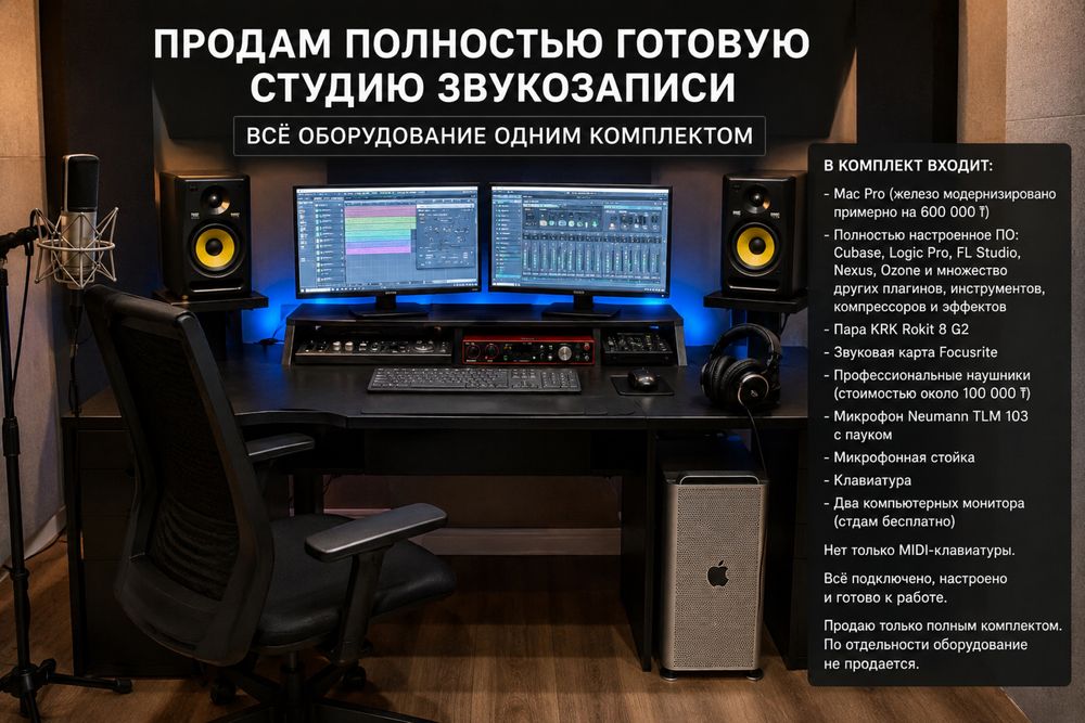 Продам готовую студию звукозаписи