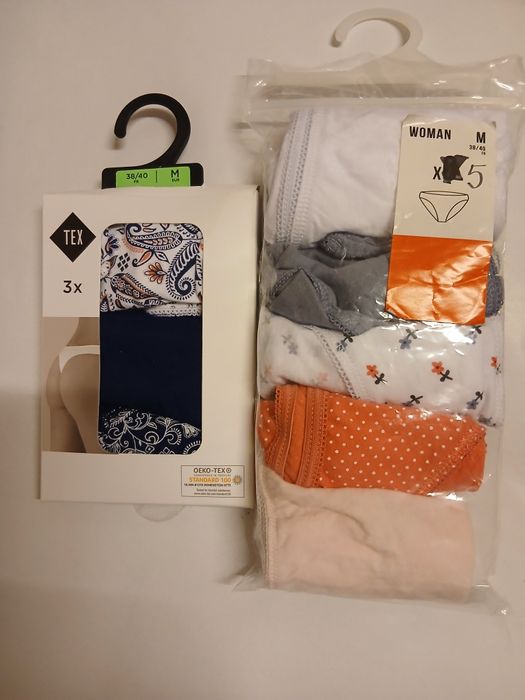 Două seturi chilot bumbac,clasic și tanga Tex