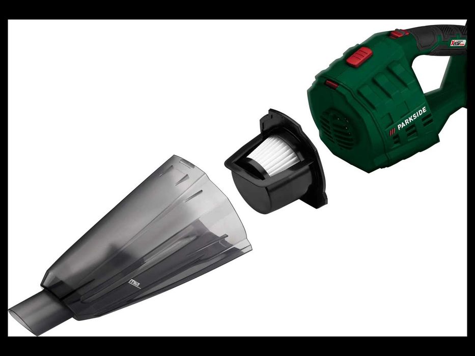 3Г. ГАРАНЦИЯ  Безжична, ръчна прахосмукачка Parkside PHSSA 20-Li D2