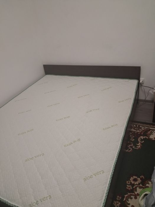 Pat matrimonial cu saltea Aloe Vera