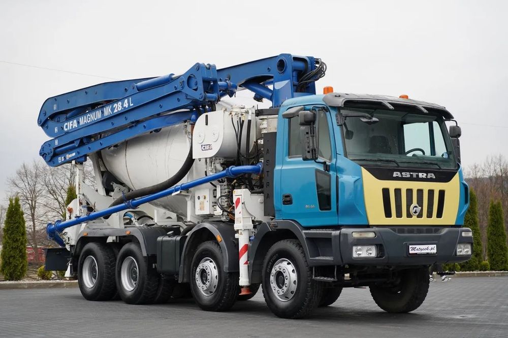 Astra VEICOLI 84 44 / POMPA BETONIERĂ / 8X4 / BETONIERĂ 9 M3 + POMPA CIFA MAGNUM MK 28.4 L / RADIOCOMANDĂ / TEST UDT NOU
