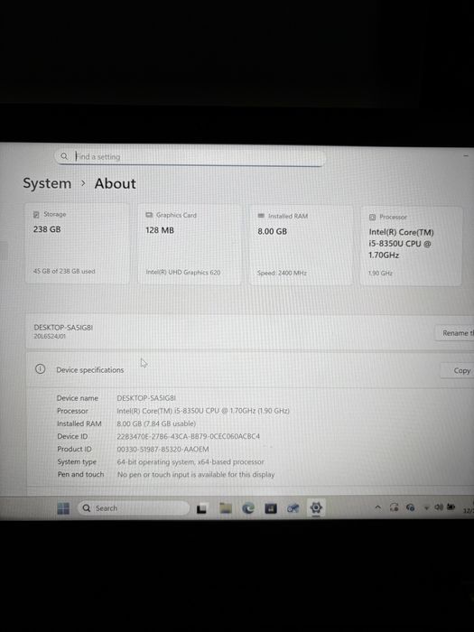 Laptop ThinkPad T480 i5 a8350U