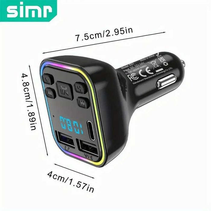 Блутут FM Трансмитер за кола G38 mp3 audio приемник автомобил на 12V