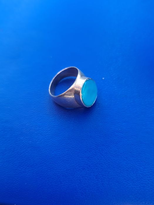 N INEL ghiul argint masiv 925,piatra turquoise, turcoaz,stare buna