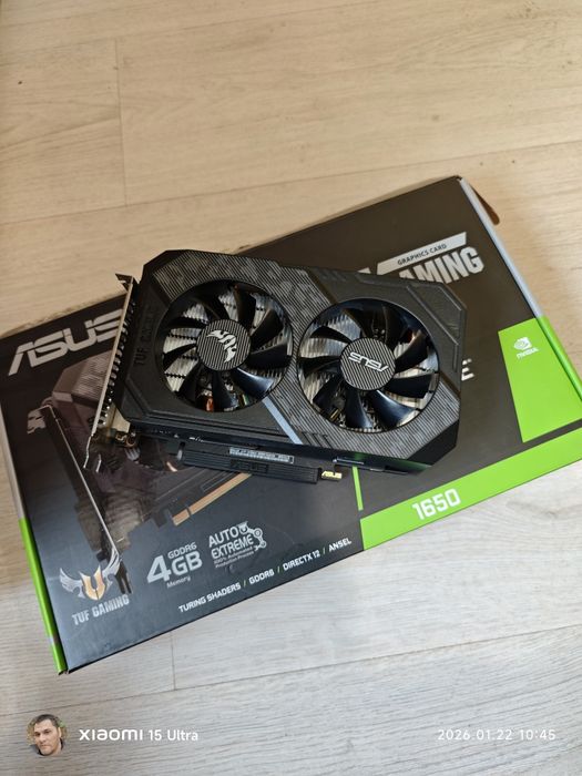 ASUS TUF GTX 1650 4GB GDDR6 - Перфектна, в гаранция!