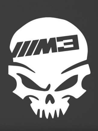 Код 24. Стикер Череп за Бмв и Мини / Skull for BMW and Mini