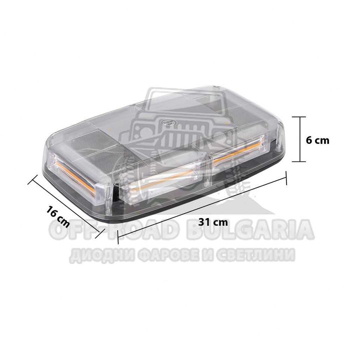 12V аварийна лампа с магнит 31см 72W блиц лампа маяк за пътна помощ