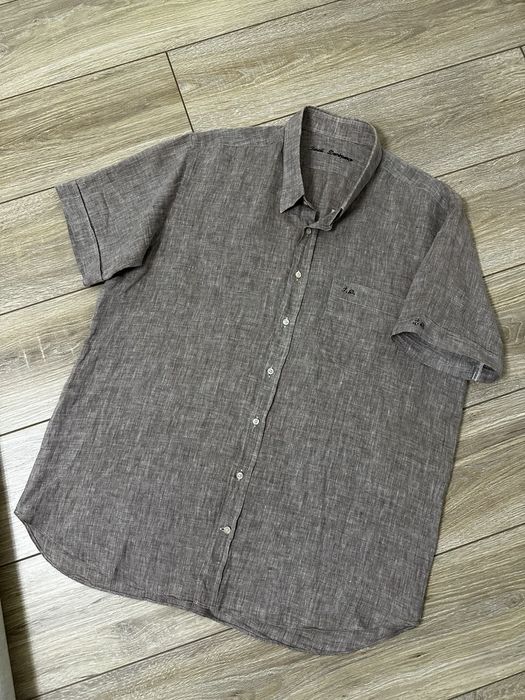 Фирменная рубашка материал Лён. Размер - L