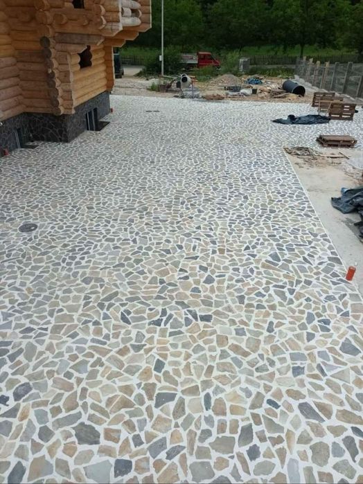 Pavaj piatra naturala/ piatra de munte/ montaj piatra naturala