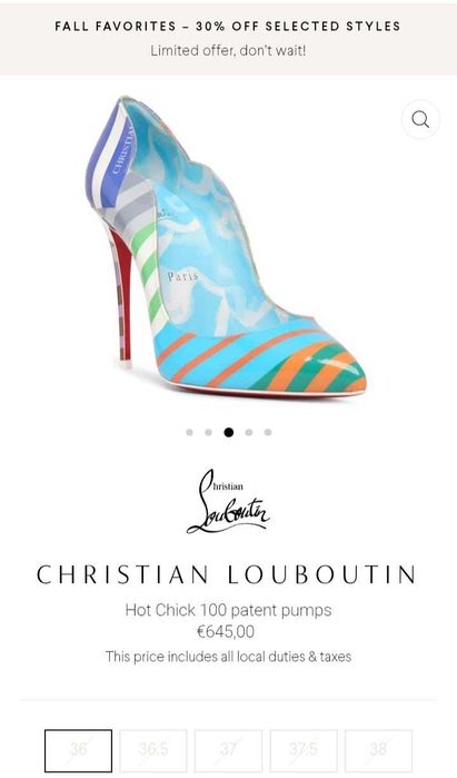 Pantofi Christian Louboutin hot chick 100 multicolor