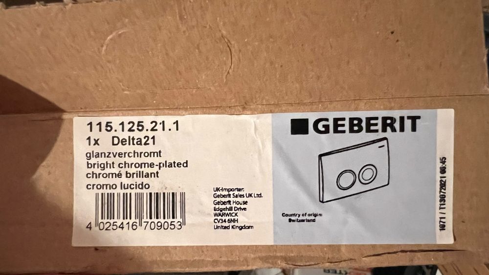 Clapeta actionare pentru cadru geberit duofix delta 50