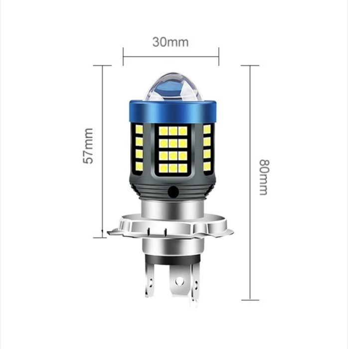 Bec H4, LED SMD, 160W, 6000k, 12/80V, lupa, doua faze

Estimat livrare