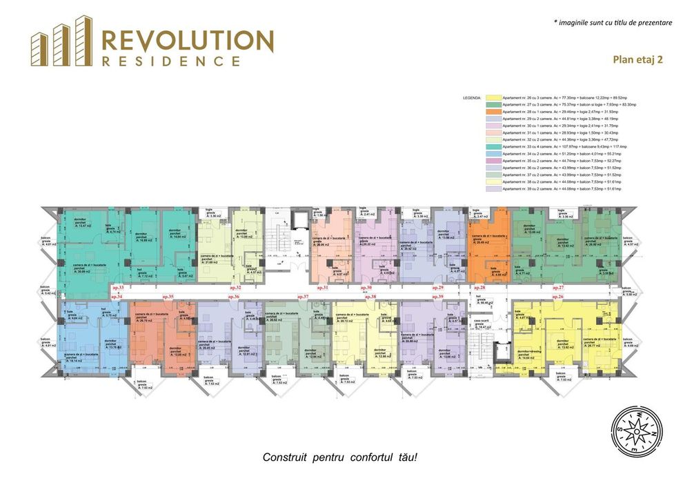 COMISION 0% -Apartamente 3 camere finisate - str.Vasile Alecsandri 72B