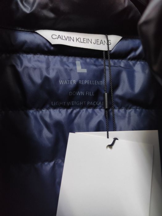 Оригинално яке с гъши пух Calvin Klein L ново мъжко водоустойчиво