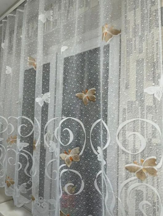 Тюль готовый на широкий ленте